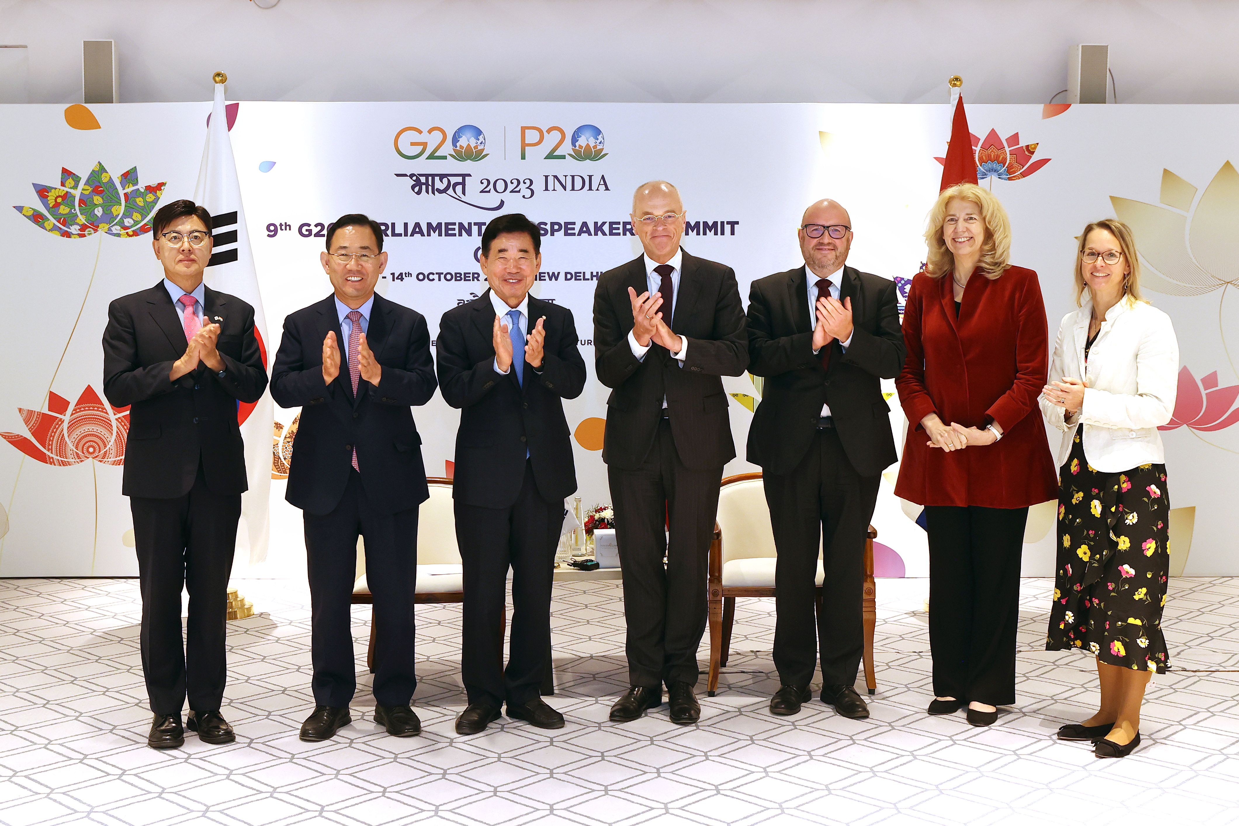 Speaker Kim Jin-pyo meets with Speakers of the Netherlands, India, Australia and Brazil on the sidelines of the G20 Parliamentary Speakers&rsquo; Summit (1) 관련사진 8 보기
