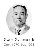 Gwon Gyeong-sik Dec. 1970-Jul. 1971