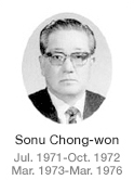 Sonu Chong-won Jul. 1971-Oct. 1972, Mar. 1973-Mar. 1976